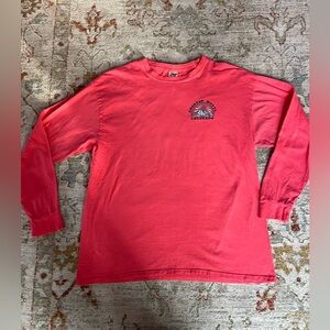 Long Sleeve Tee Women’s Size L salmon pink Crested Butte graphic